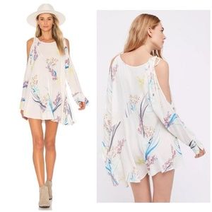 Free People Clear Skies Floral Cold Shoulder Tunic